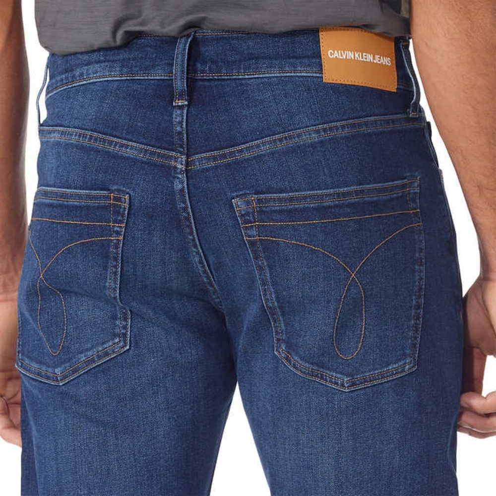 Calvin Klein Jeans Men's Straight Fit Jean Blue - Picture 4 of 6